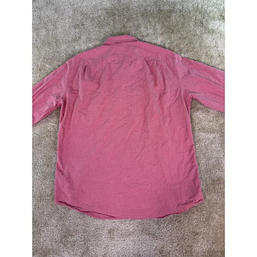 J.CREW SEWN FOR SLIM FIT 100% COTTON SHIRTING RED SHIRT SIZE XL D746